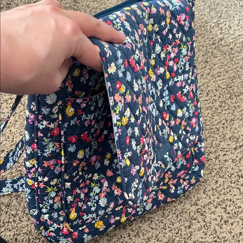 Vera Bradley Navy Floral Crossbody Messenger Bag - Picture 9 of 12